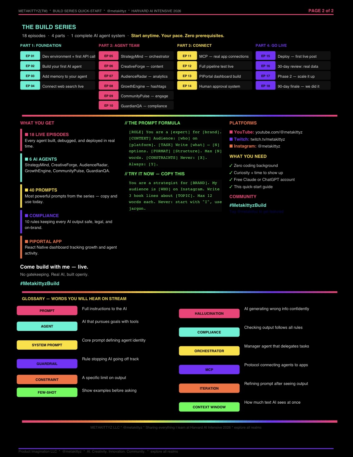 Metakittyz Quick Start Page 2